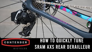 How To Adjust SRAM AXS Rear Derailleur [upl. by Atekin639]