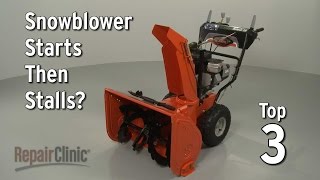 Snowblower Starts Then Stalls — Snowblower Troubleshooting [upl. by Fahland]