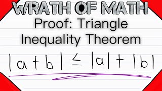 Proof Triangle Inequality Theorem  Real Analysis [upl. by Lau]