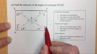 Rectangle diagonals angles [upl. by Jilli]