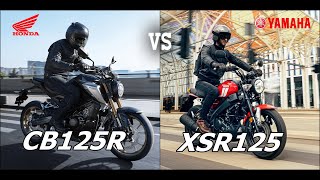 Honda CB125R vs Yamaha XSR125 Comparison TM [upl. by Ellehctim326]