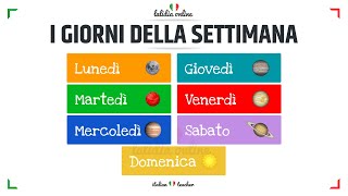 I GIORNI DELLA SETTIMANA  Easy Exercises  VOCABULARY  Italian for Beginners [upl. by Phox]