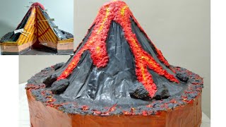 How To Make Volcano Model For School Project  Inside Of Volcano  Simple And Easy Projects [upl. by Pepi]