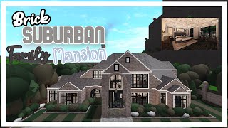 ROBLOX Bloxburg Brick Suburban Family Mansion Speedbuild Part One 17 Million [upl. by Thacker]