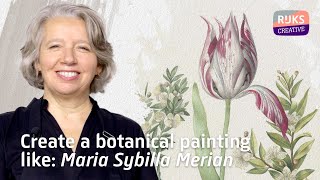 Watercolor Tutorial  How to create a botanical painting  Rijksmuseum [upl. by Eednam908]