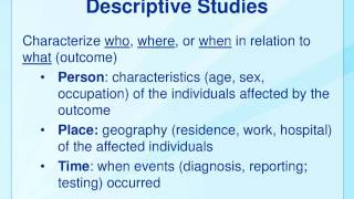 4 Descriptive and Analytical Studies  CPP NCD Epidemiology [upl. by Earissed617]