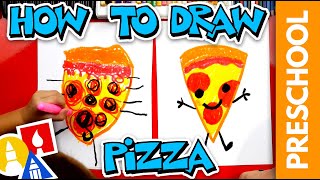 How To Draw Pizza  Preschool [upl. by Enilraep833]