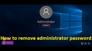 how to remove administrator password in windows 10  Howtosolveit [upl. by Beata254]