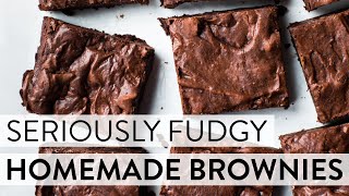 Seriously Fudgy Homemade Brownies  Sallys Baking Recipes [upl. by Wandie]