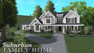 Bloxburg Speedbuild Suburban Family Home [upl. by Skipper]