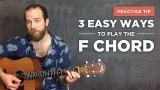 3 Easy Ways to Play the F Chord on Guitar [upl. by Hills578]