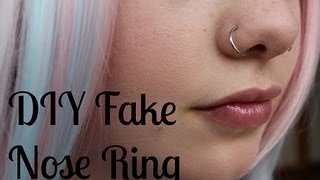 DIY How to Make a Fake Nose Ring [upl. by Ziladnerb]