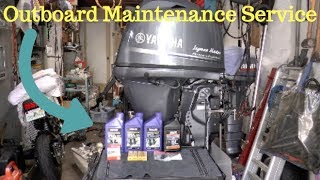 How To Service A 4 Stoke Outboard Motor [upl. by Corneille81]