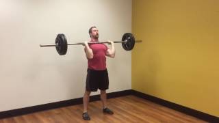 Eccentric Accentuated Barbell Push Press Negative Push Press [upl. by Lyrac]