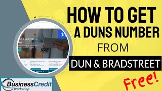 How to Get a DUNS Number from Dun and Bradstreet [upl. by Kenweigh]