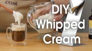 DIY whipped cream in 60 seconds [upl. by Anavahs]