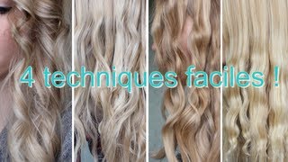 Boucles ou ondulations sans fer  4 techniques faciles [upl. by Nuahsel]