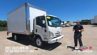 2021 Isuzu NPR HD 16ft box truck with Maxon 2500lb tuckaway lift gate  13004 [upl. by Dyche327]