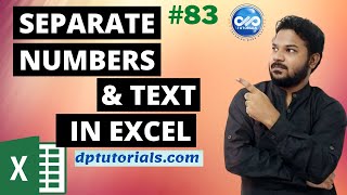 How To Separate Numbers From Text In Excel  Excel Tips amp Tricks  dptutorials [upl. by Silas]