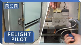 Furnace  How to Relight a Pilot Light  Repair and Replace [upl. by Attenyw]