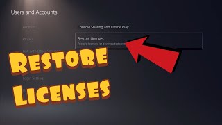 How To Restore Licenses On PS5 [upl. by Aerdnna]