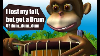 DRUMMER MONKEY  cartoon story from Manchadi Manjadi [upl. by Denney]