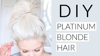 DIY Icy White Platinum Blonde Hair Tutorial [upl. by Berhley813]