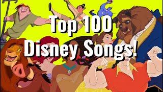 Top 100 Disney Songs 19372020 [upl. by Ecnaled]