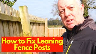 How to Fix Leaning Fence Posts [upl. by Htebi33]