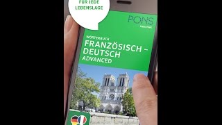 PONS Wörterbuch Translator App Advanced Französisch Deutsch [upl. by Eonak]