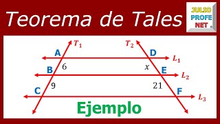 TEOREMA DE TALES  Parte 2 EJEMPLO [upl. by Wolfgang878]