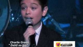 British Got Talents Charlie Green sings Philippine love song quot Dahil Sa Iyoquot [upl. by Enar298]