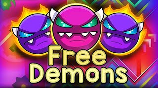 ALL SECRET WAY DEMONS Geometry Dash [upl. by Nnyleak258]