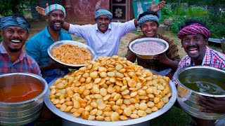 1000 PANI PURI  Golgappa Recipe Cooking in South Indian Village  How to make Pani Puri Recipe [upl. by Anama]