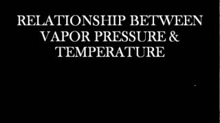 Relationship Between Vapor Pressure and Temperature [upl. by Stenger]