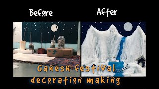 Detailed making video of Kailash Parvat home decoration  Ganesh Festival decoration idea [upl. by Holleran]