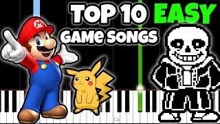 Top 10 Game Songs to Play on Piano Easy Piano Tutorial [upl. by Laenej189]