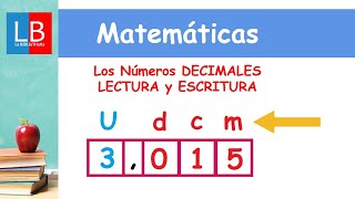 Los Números DECIMALES LECTURA y ESCRITURA ✔👩‍🏫 PRIMARIA [upl. by Thevenot]