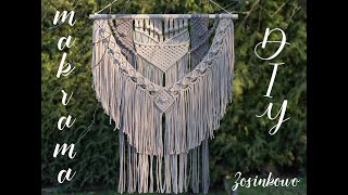 Makrama na ścianę DIY jak zrobić macrame tutorial [upl. by Lleynod]