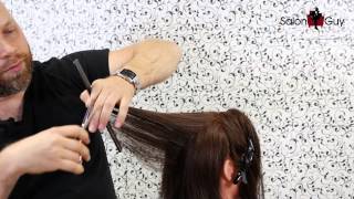 Haircut Tutorial  How to Cut Layers  TheSalonGuy [upl. by Ettelloc]