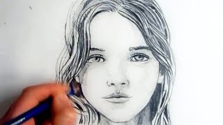 How To Draw A Female Face Step By Step [upl. by Ian157]