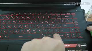 how to activate your keyboard back light from your MSI gaming laptop [upl. by Hunger]