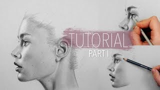 How to draw shade blend realistic skin Part 1  Step by Step Portrait Drawing Tutorial [upl. by Neryt]