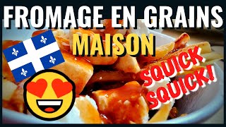 Comment faire du FROMAGE en GRAINS maison POUTINE Squick Squick ou Squish Squish [upl. by Haslam]