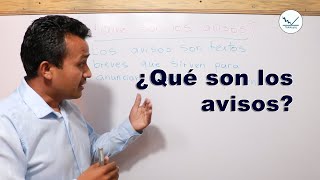 ¿Qué son los avisos  Ejemplos de avisos [upl. by Rubia574]