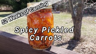 Spicy Pickled Carrots  52 Weeks of Canning [upl. by Gnoh161]