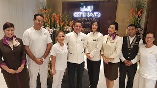 Etihad Airways New First Class Lounge Abu Dhabi Review [upl. by Kralc]