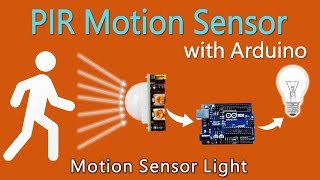 How to use PIR Motion Sensor with Arduino  Motion sensor light [upl. by Alcina348]