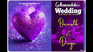 GOLLAMANDALAS WEDDING  PRASANTH  DIVYA [upl. by Grannias]