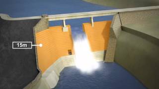 Seqwater explains How ungated dams work animation [upl. by Nnylimaj]